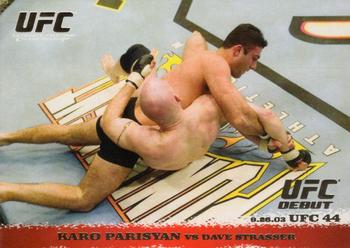 2009 Topps UFC Round 1 - Gold #16 Karo Parisyan / Dave Strasser Front