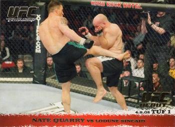 2009 Topps UFC Round 1 - Gold #22 Nate Quarry / Lodune Sincaid Front