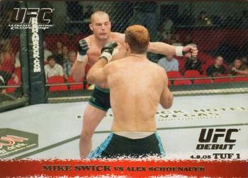 2009 Topps UFC Round 1 - Gold #24 Mike Swick / Alex Schoenauer Front