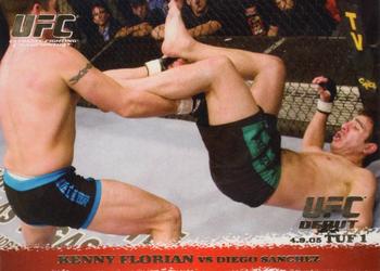 2009 Topps UFC Round 1 - Gold #26 Kenny Florian / Diego Sanchez Front