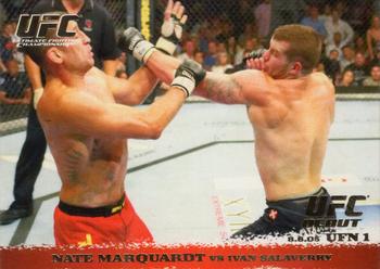 2009 Topps UFC Round 1 - Gold #27 Nate Marquardt / Ivan Salaverry Front