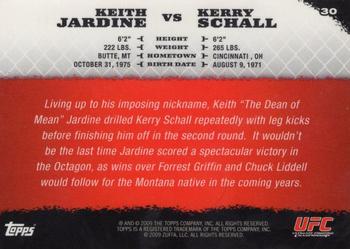 2009 Topps UFC Round 1 - Gold #30 Keith Jardine / Kerry Schall Back