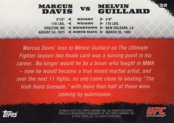 2009 Topps UFC Round 1 - Gold #32 Marcus Davis / Melvin Guillard Back