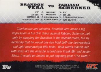 2009 Topps UFC Round 1 - Gold #34 Brandon Vera / Fabiano Scherner Back