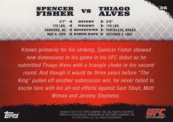 2009 Topps UFC Round 1 - Gold #36 Spencer Fisher / Thiago Alves Back