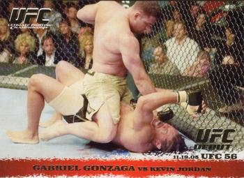 2009 Topps UFC Round 1 - Gold #38 Gabriel Gonzaga / Kevin Jordan Front