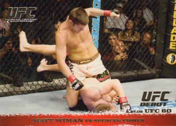 2009 Topps UFC Round 1 - Gold #40 Matt Wiman / Spencer Fisher Front