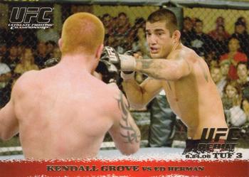 2009 Topps UFC Round 1 - Gold #41 Kendall Grove / Ed Herman Front