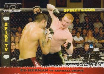 2009 Topps UFC Round 1 - Gold #44 Ed Herman / Kendall Grove Front