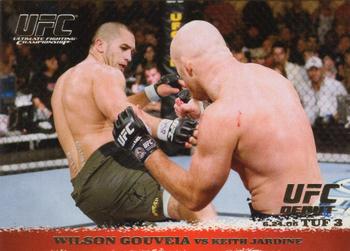 2009 Topps UFC Round 1 - Gold #45 Wilson Gouveia / Keith Jardine Front