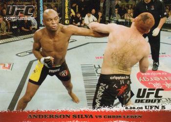 2009 Topps UFC Round 1 - Gold #46 Anderson Silva / Chris Leben Front
