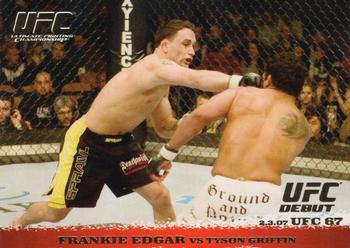 2009 Topps UFC Round 1 - Gold #60 Frankie Edgar / Tyson Griffin Front