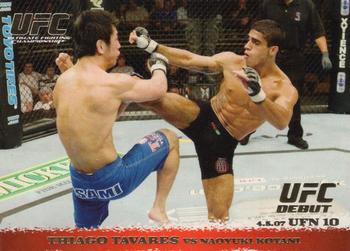 2009 Topps UFC Round 1 - Gold #61 Thiago Tavares / Naoyuki Kotani Front