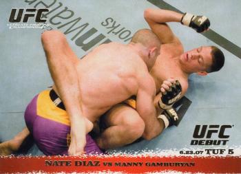 2009 Topps UFC Round 1 - Gold #66 Nate Diaz / Manny Gamburyan Front