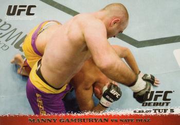 2009 Topps UFC Round 1 - Gold #67 Manny Gamburyan / Nate Diaz Front