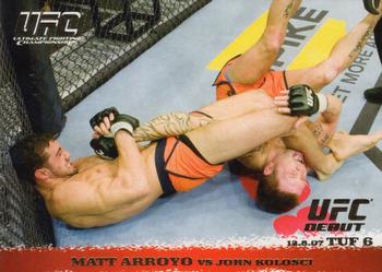 2009 Topps UFC Round 1 - Gold #74 Matt Arroyo / John Kolosci Front