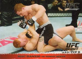 2009 Topps UFC Round 1 - Gold #75 Mac Danzig / Tommy Speer Front