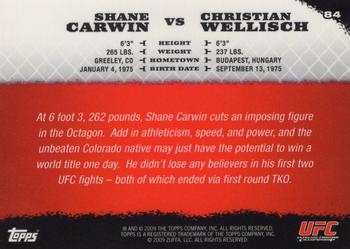 2009 Topps UFC Round 1 - Gold #84 Shane Carwin / Christian Wellisch Back