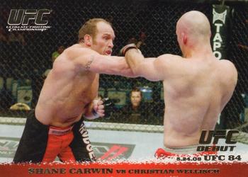 2009 Topps UFC Round 1 - Gold #84 Shane Carwin / Christian Wellisch Front