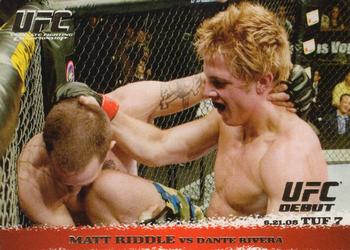 2009 Topps UFC Round 1 - Gold #85 Matt Riddle / Dante Rivera Front