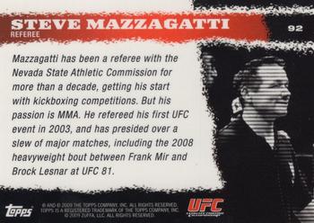 2009 Topps UFC Round 1 - Gold #92 Steve Mazzagatti Back