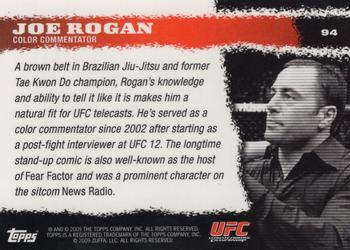 2009 Topps UFC Round 1 - Gold #94 Joe Rogan Back
