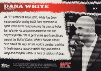 2009 Topps UFC Round 1 - Gold #97 Dana White Back