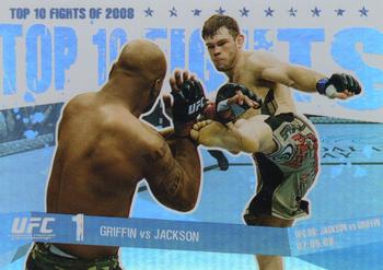 2009 Topps UFC Round 1 - Top 10 Fights of 2008 #TT1 Forrest Griffin / Quinton Jackson Front