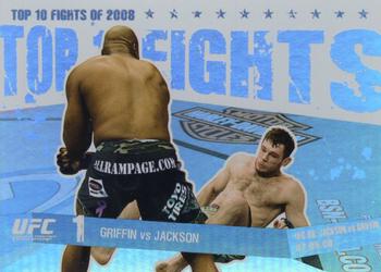 2009 Topps UFC Round 1 - Top 10 Fights of 2008 #TT2 Forrest Griffin / Quinton Jackson Front