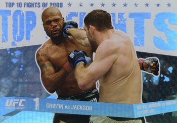 2009 Topps UFC Round 1 - Top 10 Fights of 2008 #TT3 Forrest Griffin / Quinton Jackson Front