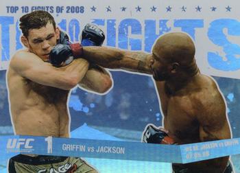 2009 Topps UFC Round 1 - Top 10 Fights of 2008 #TT4 Forrest Griffin / Quinton Jackson Front