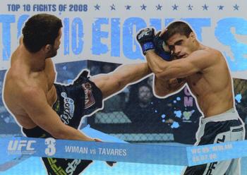 2009 Topps UFC Round 1 - Top 10 Fights of 2008 #9 Matt Wiman / Thiago Tavares Front