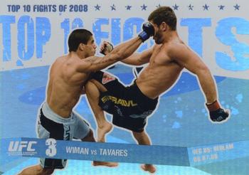 2009 Topps UFC Round 1 - Top 10 Fights of 2008 #TT11 Matt Wiman / Thiago Tavares Front