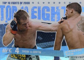 2009 Topps UFC Round 1 - Top 10 Fights of 2008 #TT14 Sean Sherk / Tyson Griffin Front