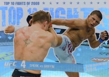 2009 Topps UFC Round 1 - Top 10 Fights of 2008 #TT15 Sean Sherk / Tyson Griffin Front