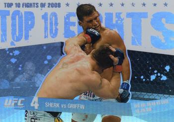 2009 Topps UFC Round 1 - Top 10 Fights of 2008 #TT16 Sean Sherk / Tyson Griffin Front