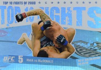 2009 Topps UFC Round 1 - Top 10 Fights of 2008 #TT18 Demian Maia / Jason MacDonald Front