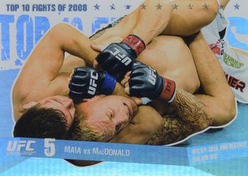 2009 Topps UFC Round 1 - Top 10 Fights of 2008 #TT19 Demian Maia / Jason MacDonald Front