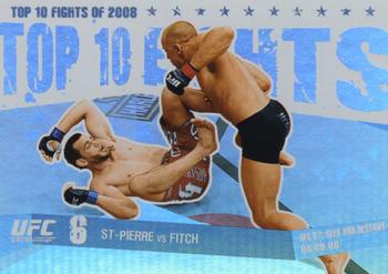 2009 Topps UFC Round 1 - Top 10 Fights of 2008 #TT23 Georges St-Pierre / Jon Fitch Front