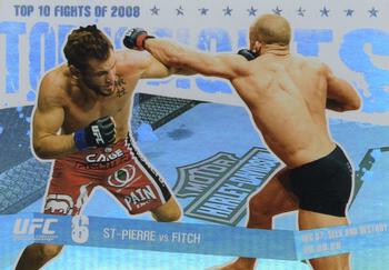2009 Topps UFC Round 1 - Top 10 Fights of 2008 #TT24 Georges St-Pierre / Jon Fitch Front