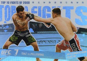 2009 Topps UFC Round 1 - Top 10 Fights of 2008 #TT26 Nate Diaz / Kurt Pellegrino Front