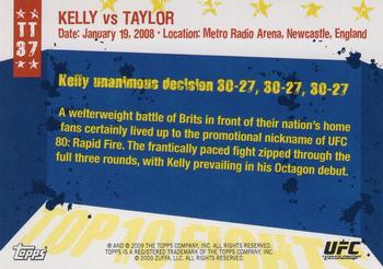 2009 Topps UFC Round 1 - Top 10 Fights of 2008 #37 Paul Kelly / Paul Taylor Back