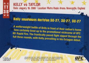 2009 Topps UFC Round 1 - Top 10 Fights of 2008 #38 Paul Kelly / Paul Taylor Back