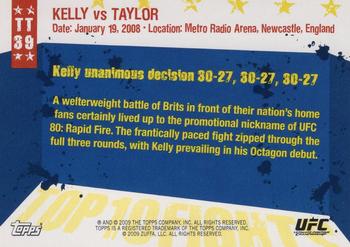 2009 Topps UFC Round 1 - Top 10 Fights of 2008 #TT39 Paul Kelly / Paul Taylor Back