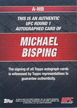 2009 Topps UFC Round 1 - Autographs #AMB Michael Bisping Back