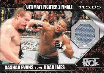 2009 Topps UFC Round 1 - Debut Mat Relics #DM-EI Rashad Evans / Brad Imes Front