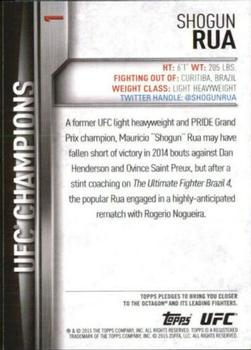 2015 Topps UFC Champions - Silver #1 Shogun Rua Back