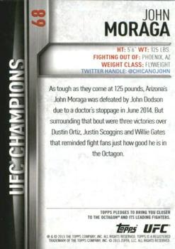 2015 Topps UFC Champions - Blue #68 John Moraga Back