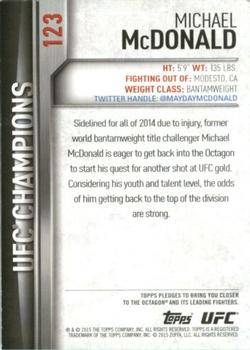 2015 Topps UFC Champions - Blue #123 Michael McDonald Back
