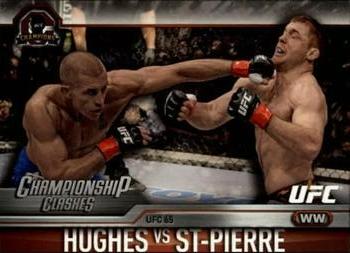 2015 Topps UFC Champions - Championship Clashes #CC-2 Georges St-Pierre / Matt Hughes Front